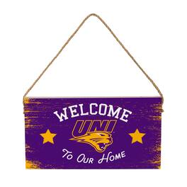 Evergreen Enterprises - Northern Iowa Panthers 6" x 11" Welcome Home Wood Wall Sign with Rope Hanger - Multicolor