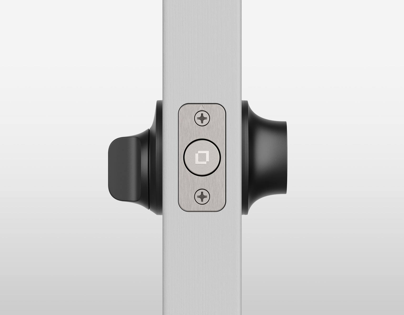 Alt View 7. Level - Lock (Matter) – World's Smallest, Most Beautifully Designed Matter-Over-Thread Smart Lock - Works with Apple Home - Matte Black.