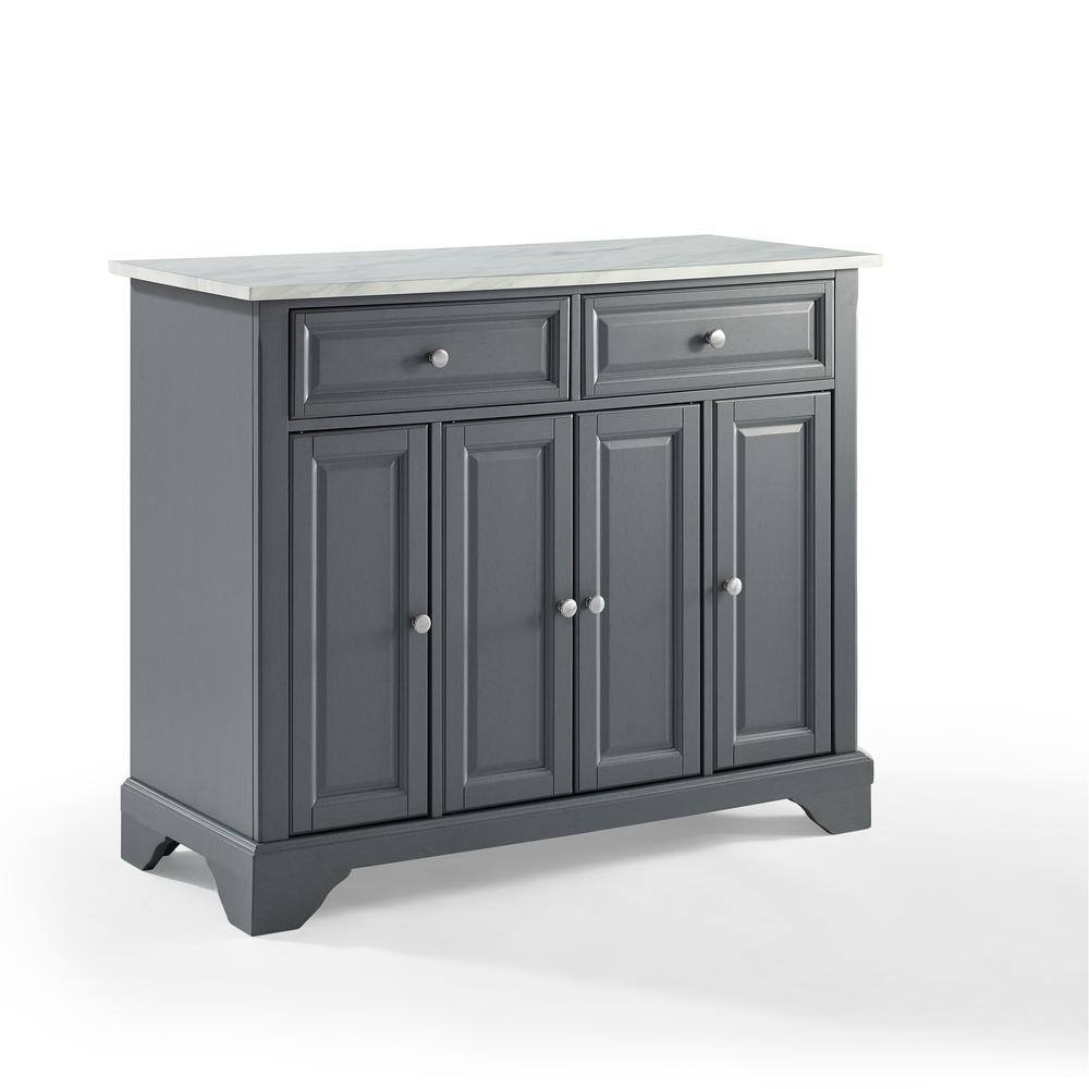 Alt View 7. Crosley Furniture - Avery Kitchen Island - Distressed Gray.