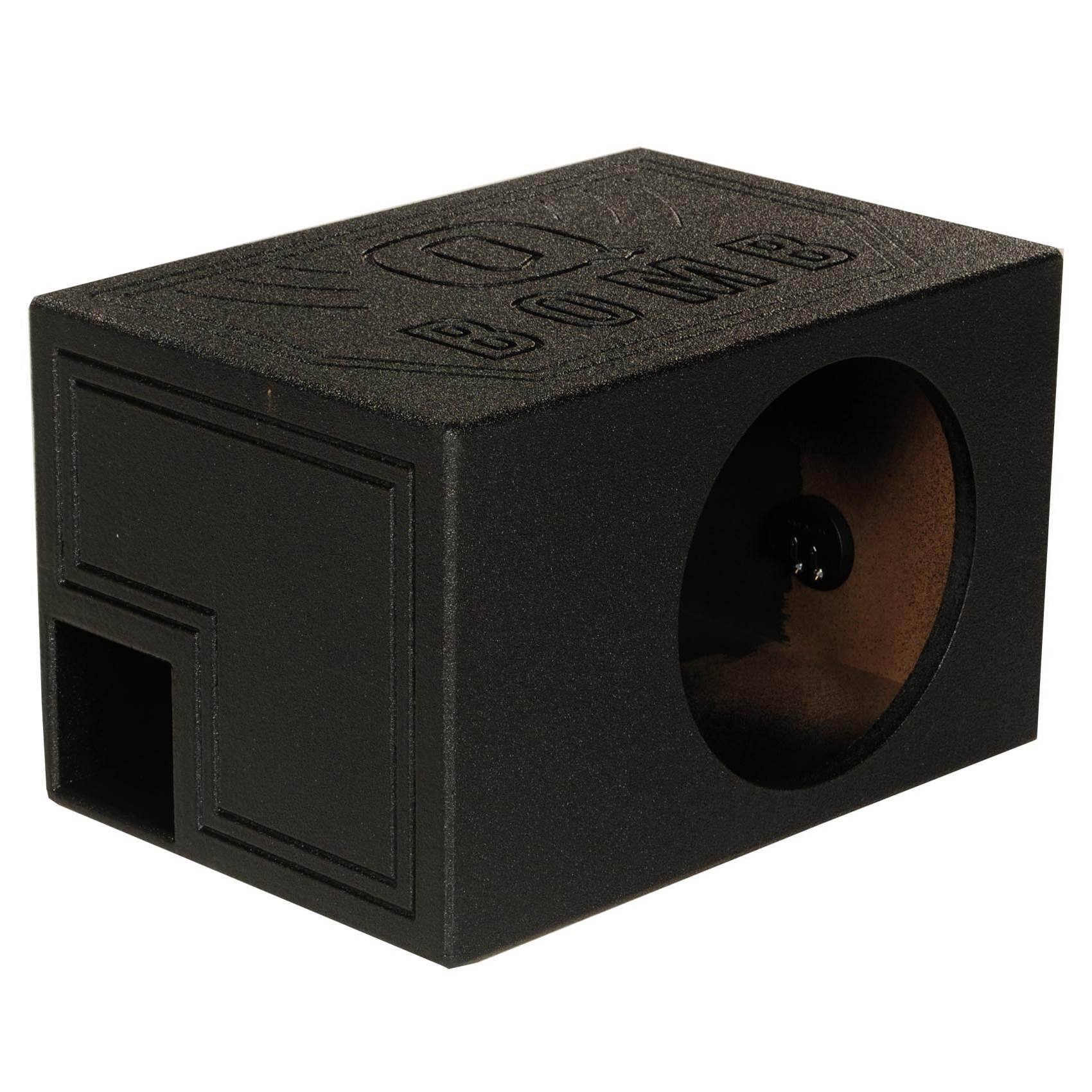 Alt View 2. QPower - QPower QBOMB8VL Single 8 Inch Vented Ported Car Subwoofer Sub Box Enclosure - Black.