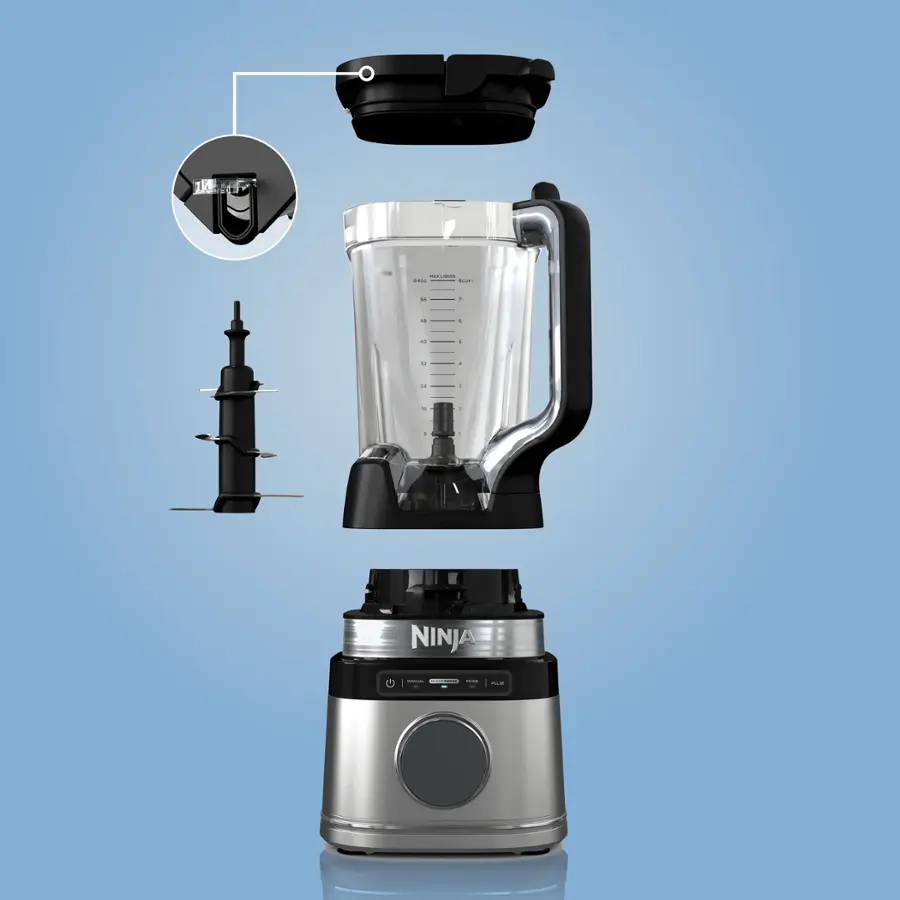 Alt View 17. Ninja - Detect Power Blender Pro with BlendSense Technology + 72oz. Pitcher - Silver.