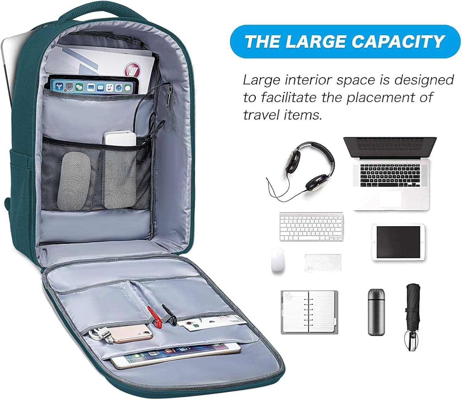 THE LARGE CAPACITY

Large interior space is designed to facilitate the placement of travel items.