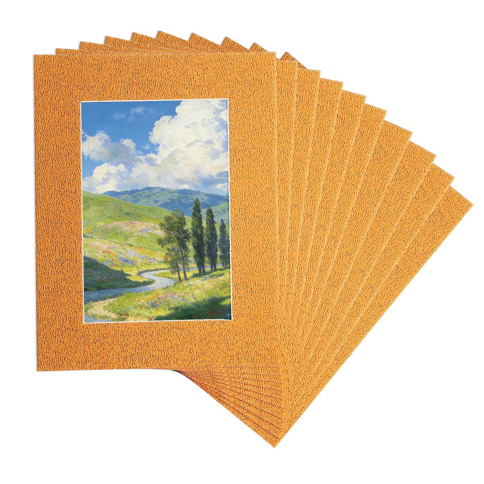 Unique Bargains - 10pcs Picture Frame Mats, 7x6 Inch Angled Cut Board for Photos Prints Watercolor Artwork Backing - Gold price history on PriceWatchPro