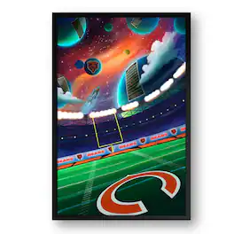 Sporticulture - Chicago Bears Galaxy Print Framed Art - Blue