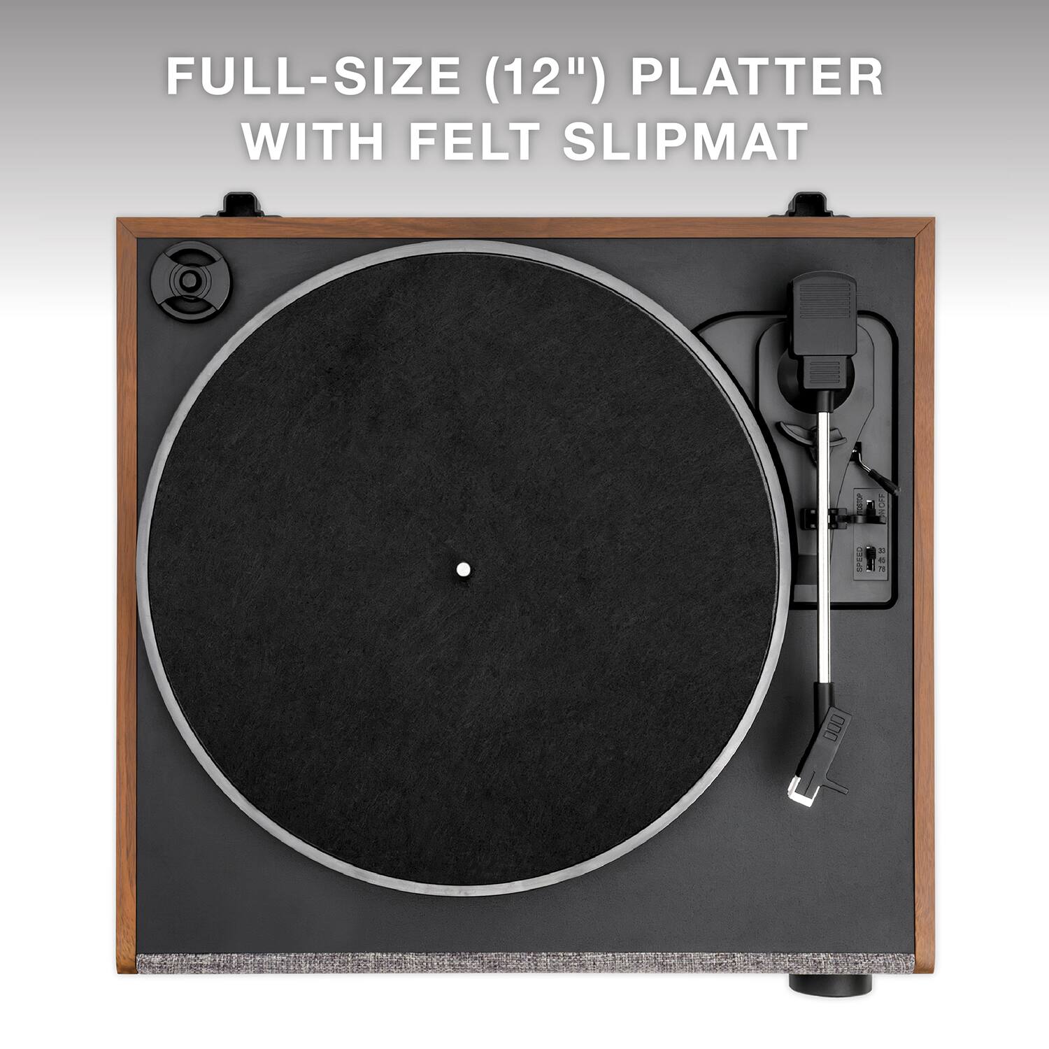 FULL-SIZE (12") PLATTER WITH FELT SLIPMAT