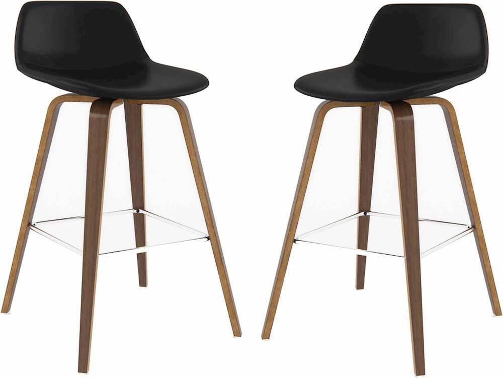Alt View 12. Simpli Home - Randolph Bentwood Counter Height Stools (Set of 2) - Black.