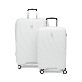 Atlantic - 2-Piece Luggage Set - Carry-on & Convertible Medium to Large Checked Expandable Hardside Spinners - Shell White