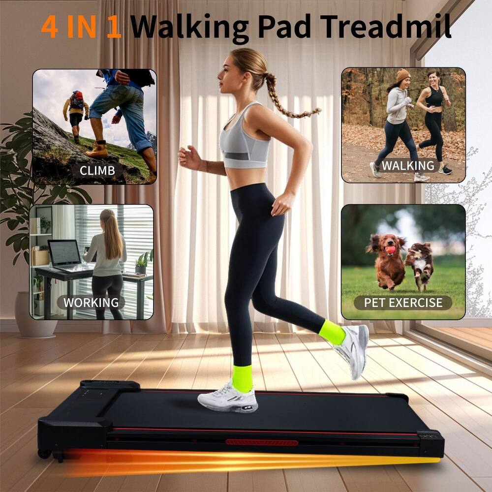 4 IN 1 Walking Pad Treadmill

- CLIMB
- WALKING
- WORKING
- PET EXERCISE