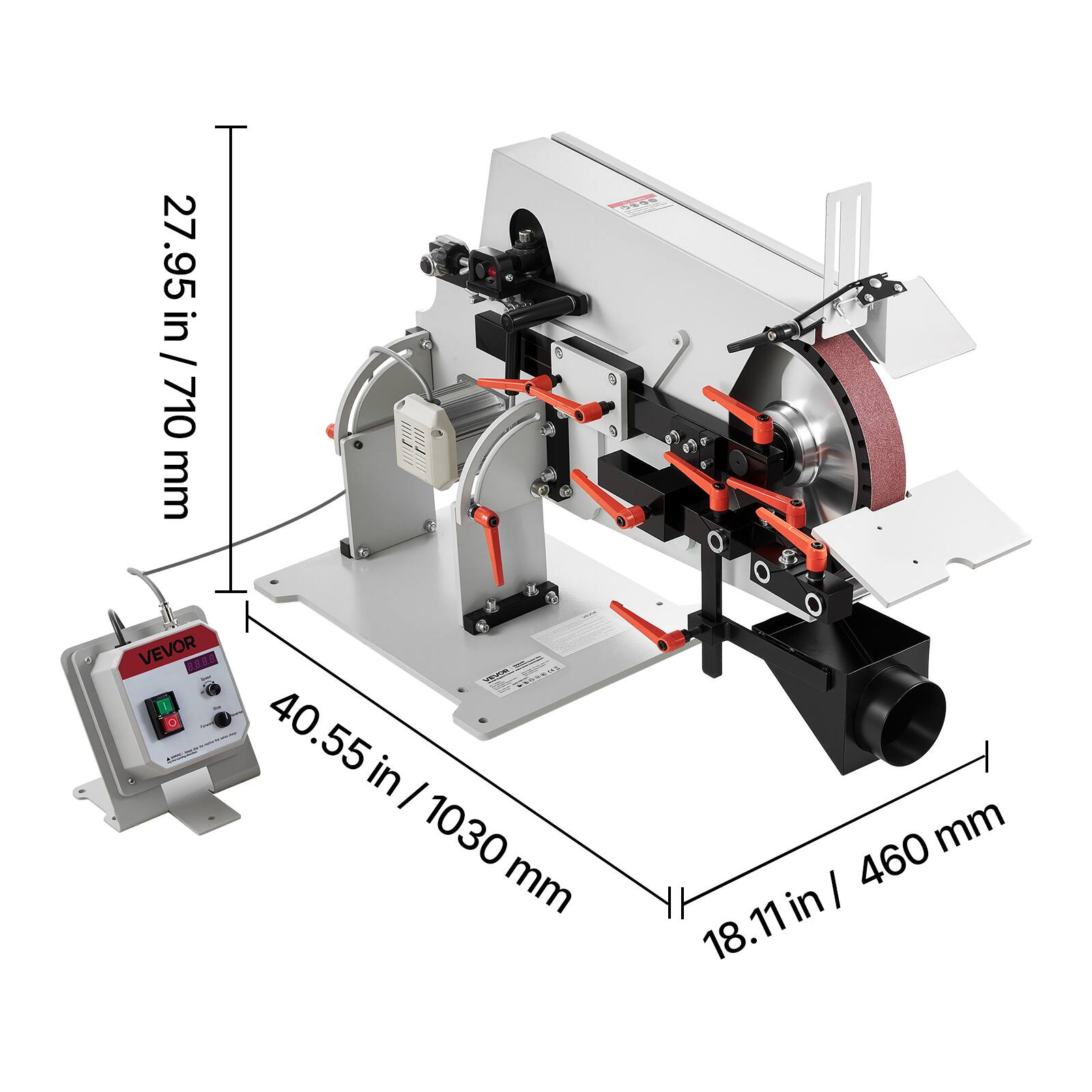 27.95 in / 710 mm

VEVOR 8.8.8.9 ROVING 40.55 in / 1030 mm

460 mm 18.11 in
