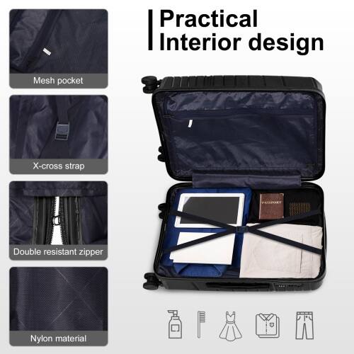 Practical Interior design

- Mesh pocket
- X-cross strap
- Double resistant zipper
- Nylon material