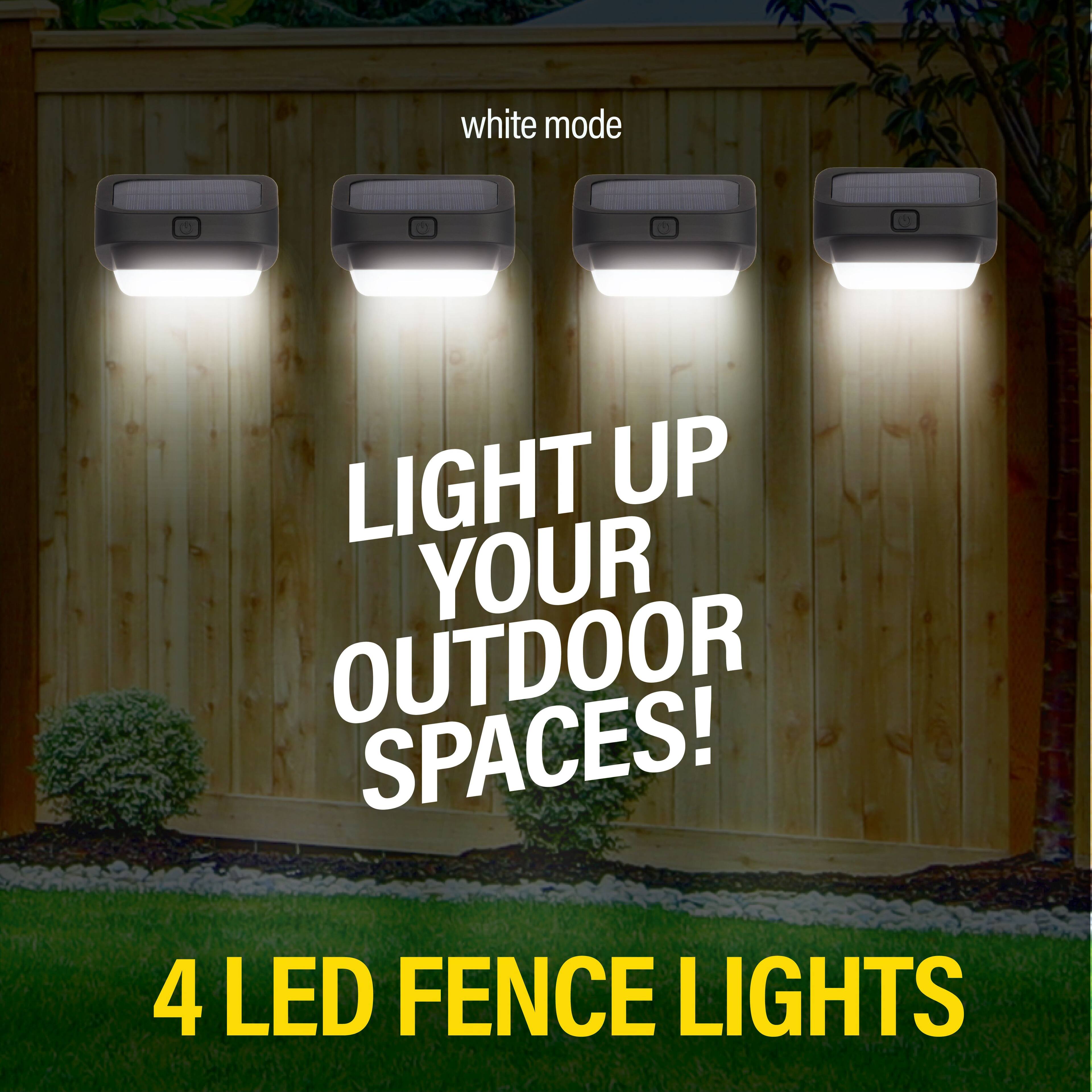 white mode

LIGHT UP YOUR OUTDOOR SPACES!

4 LED FENCE LIGHTS