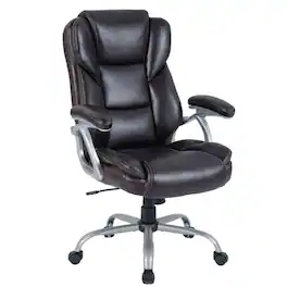 Loheer - Ergonomic Office Chair Leather Executive Chair - Brown