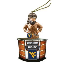 Santa's Workshop - West Virginia Mountaineers 4" Game of the Day Ornament - Blue