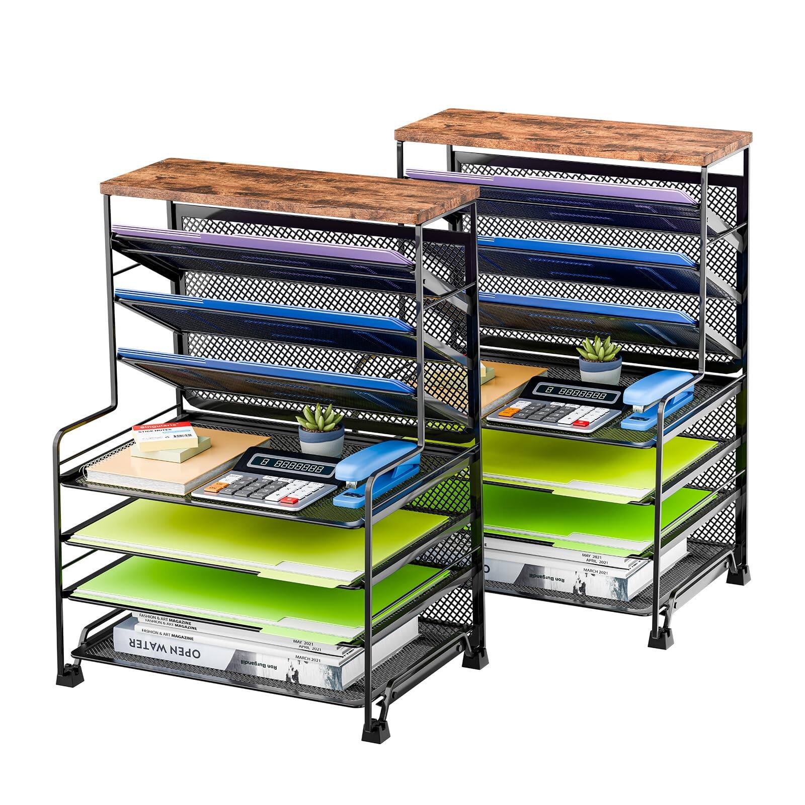 2 Pack 8 Tier Black-File Floder