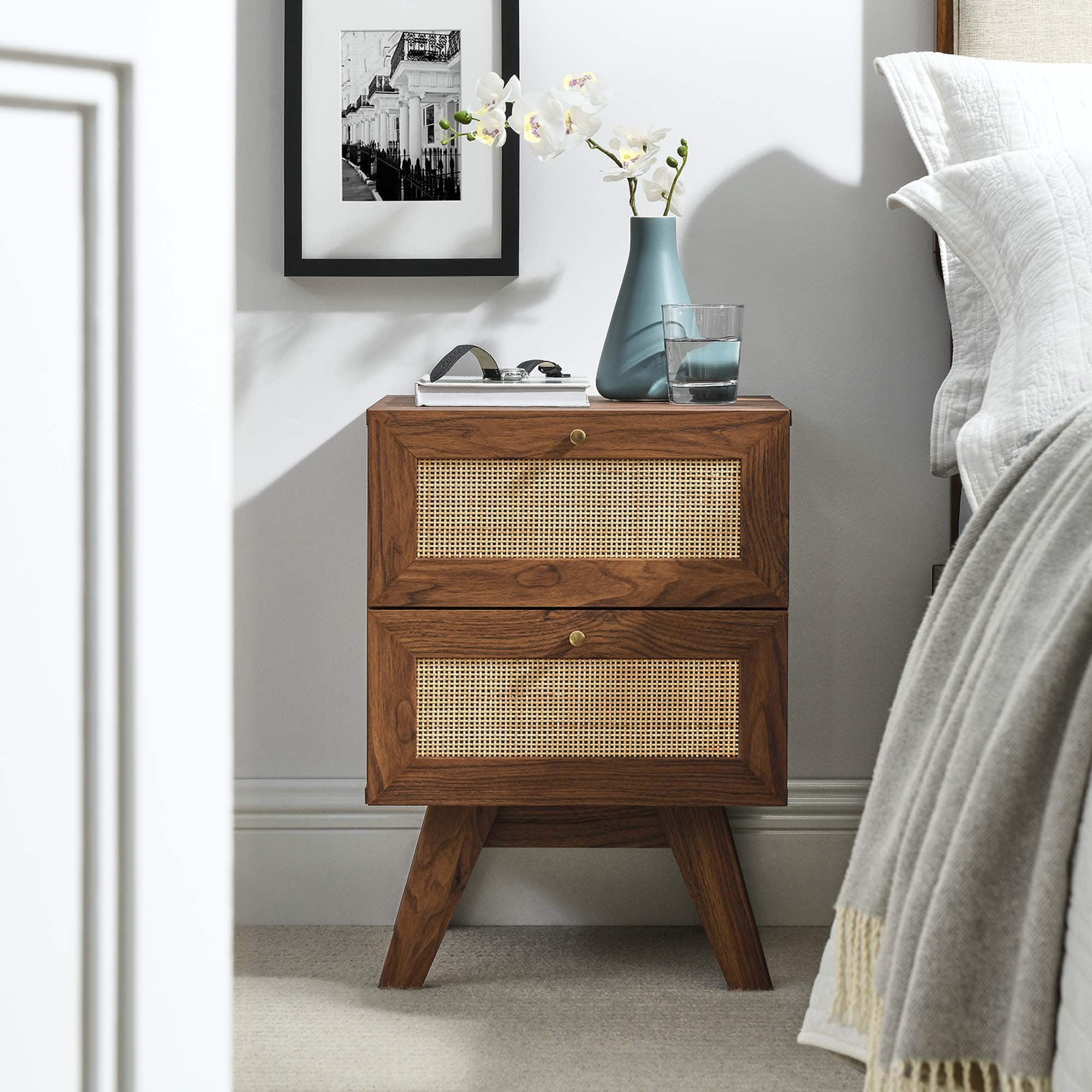 Soma 2-Drawer Nightstand by Modway - Walnut