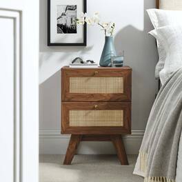 Soma 2-Drawer Nightstand by Modway - Walnut