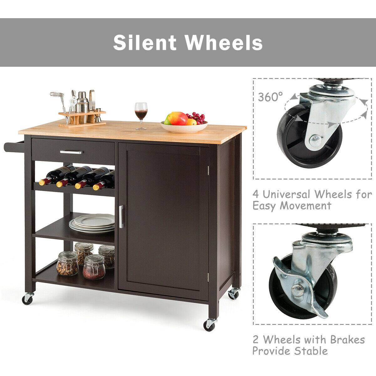 Silent Wheels

360°

4 Universal Wheels for Easy Movement

2 Wheels with Brakes Provide Stable