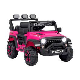 HONGGE - 12V Kids Ride On Truck with Remote and Spring Suspension - Pink