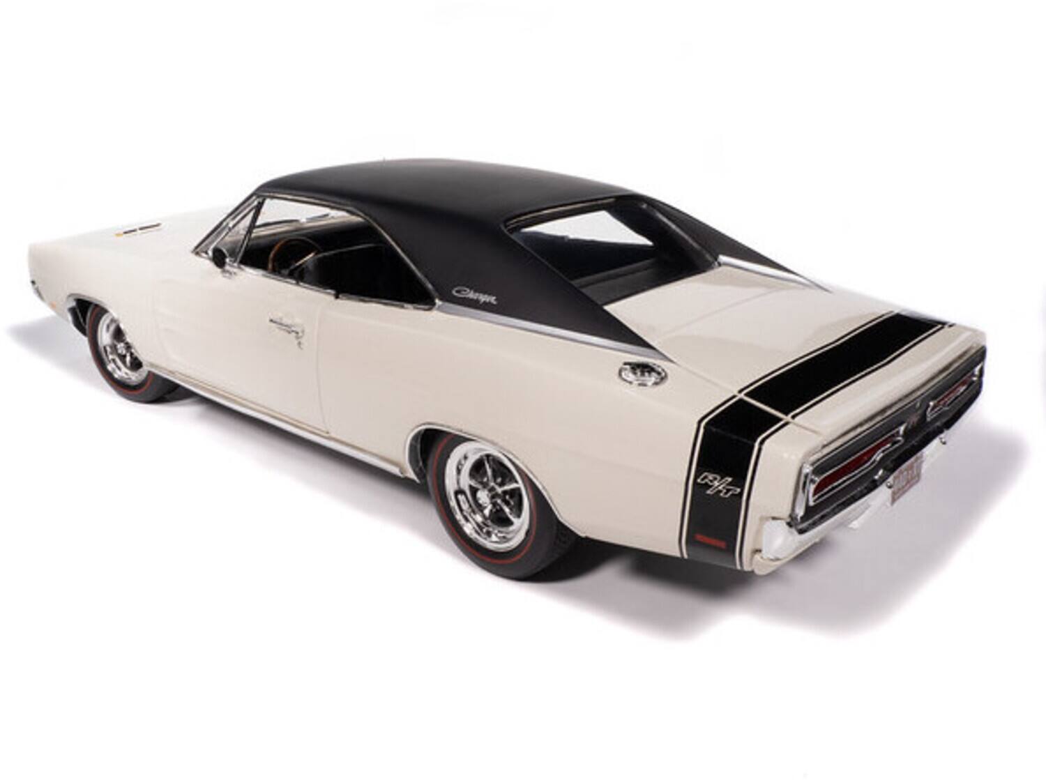 Alt View 2. PopMarket - American Muscle 1969 Dodge Charger R/T - W1 White 1/18 Scale Diecast   - COLLECTIBLES - Multicolor.