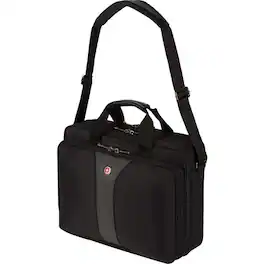 Wenger - LEGACY BLK TOP LOAD CASE DBL GUSSET 15.6IN WA-7652-14F00 - Black