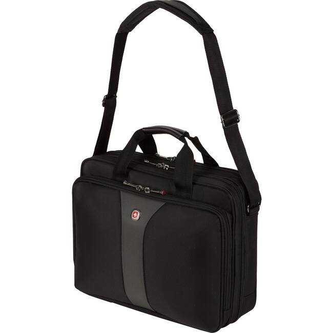 Front. Wenger - WENGER LEGACY BLK TOP LOAD CASE DBL GUSSET 15.6IN WA-7652-14F00 - Black.
