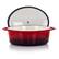 Alt View 1. MegaChef - MegaChef 7 Quarts Oval Enameled Cast Iron Casserole in Red - Red.