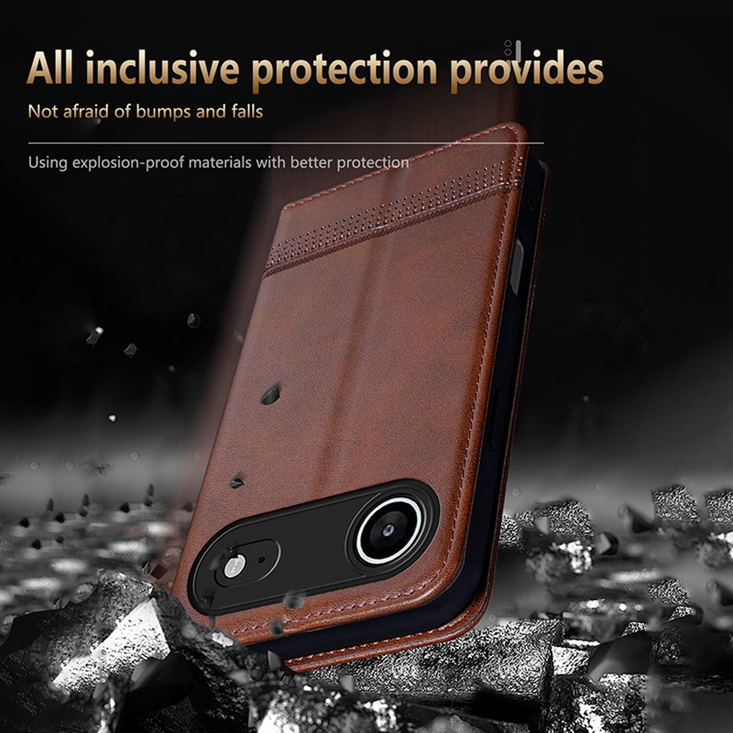 All inclusive protection provides  
Not afraid of bumps and falls  
Using explosion-proof materials with better protection