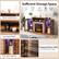 Sufficient Storage Space
- Three Countertops
- One Open Shelf
- Two Side Cabinets
- Tempered Glass Shelf
- 5-Level Adjustable Inner Shelves
- 2.5" Thickness
Features:
- TV
- Album
- Decoration
- Stereo
- Books