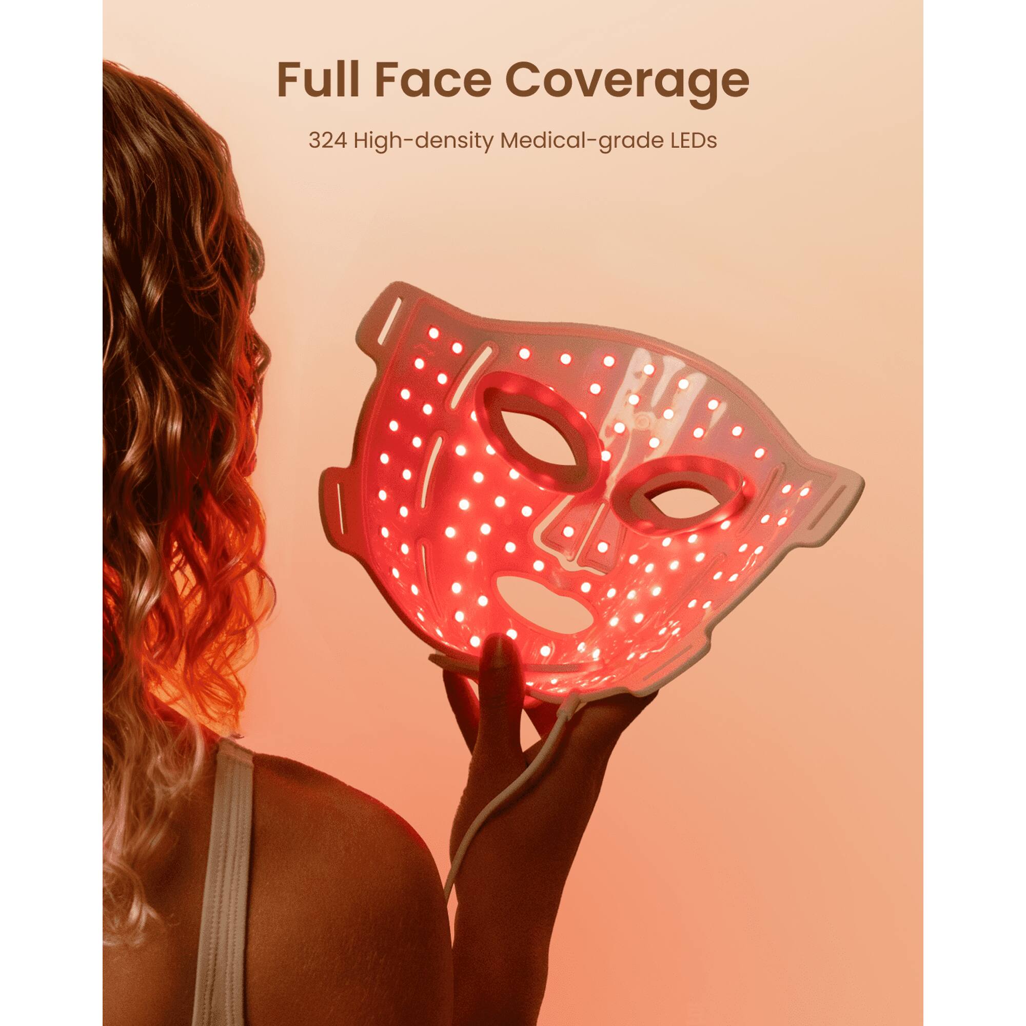 Full Face Coverage  
324 High-density Medical-grade LEDs