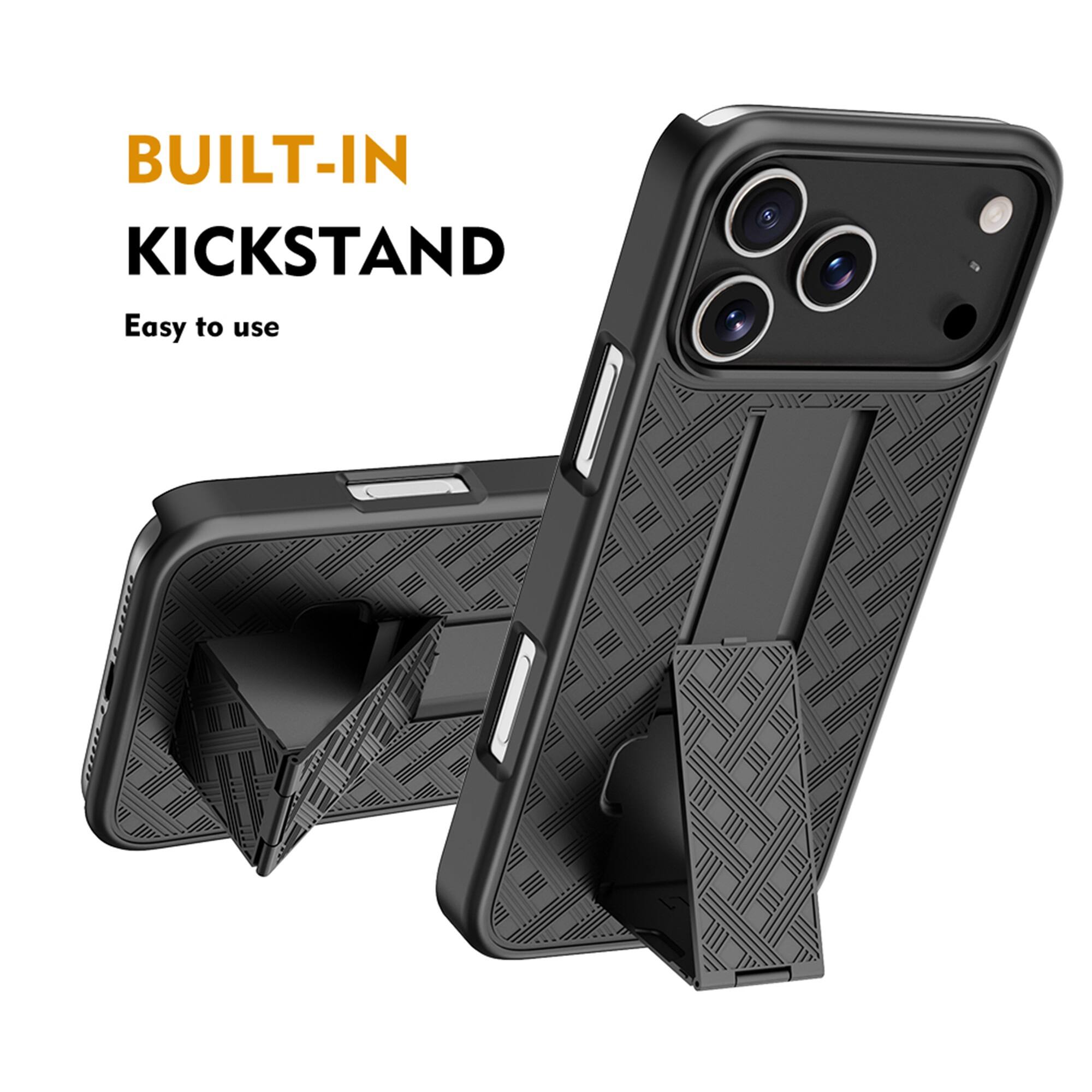 BUILT-IN KICKSTAND  
Easy to use