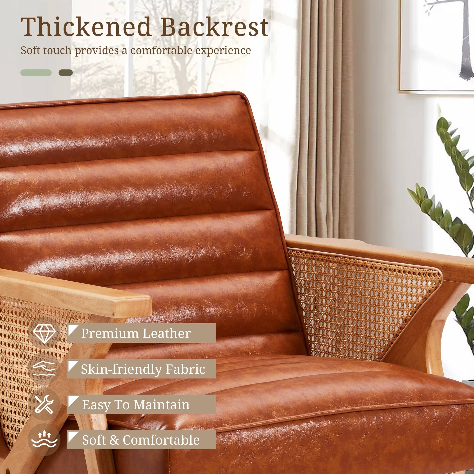 Thickened Backrest  
Soft touch provides a comfortable experience  

- Premium Leather  
- Skin-friendly Fabric  
- Easy To Maintain  
- Soft & Comfortable