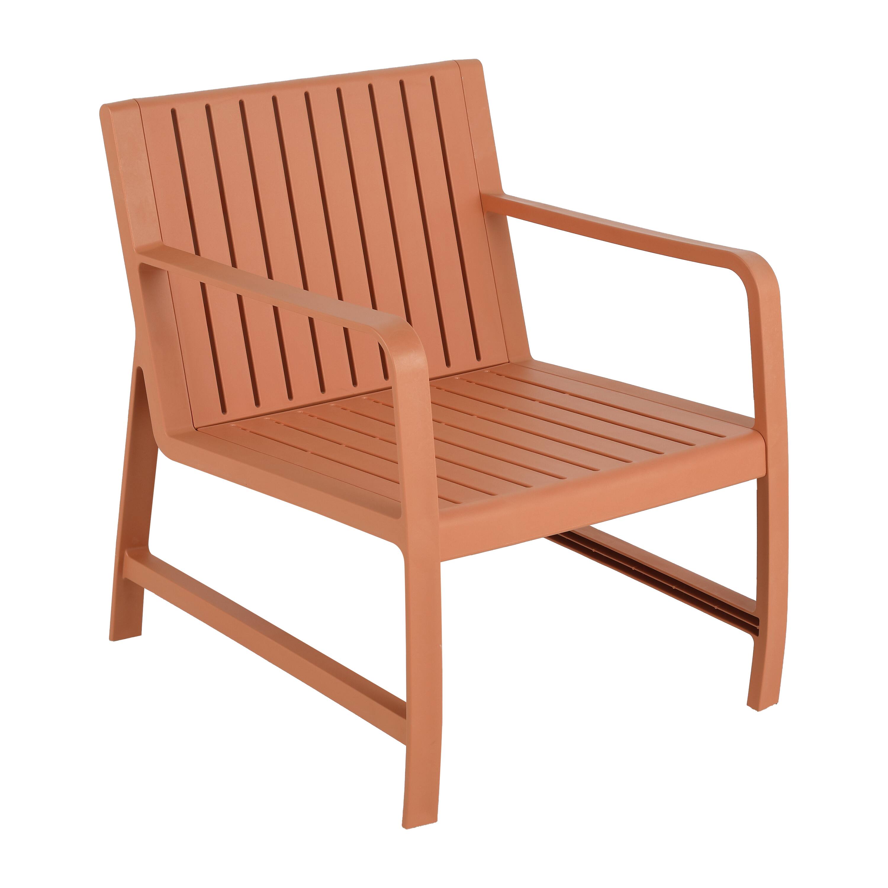 Alt View 1. Mondawe - 2-Piece Waterproof PP Material Furniture set, 1 Chairs & 1 Coffee Tables - Apricot Brown.