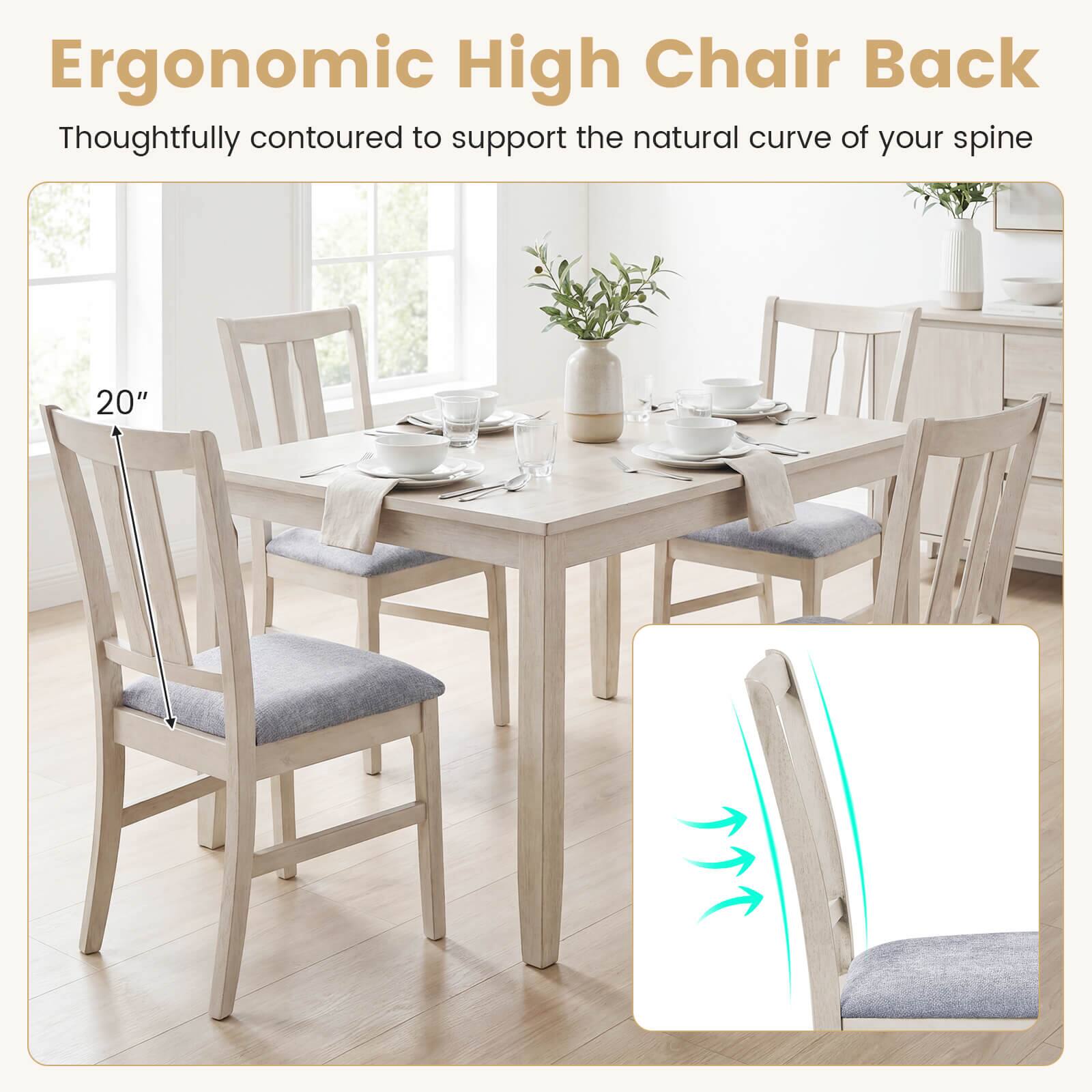 Ergonomic High Chair Back  
Thoughtfully contoured to support the natural curve of your spine  
20"