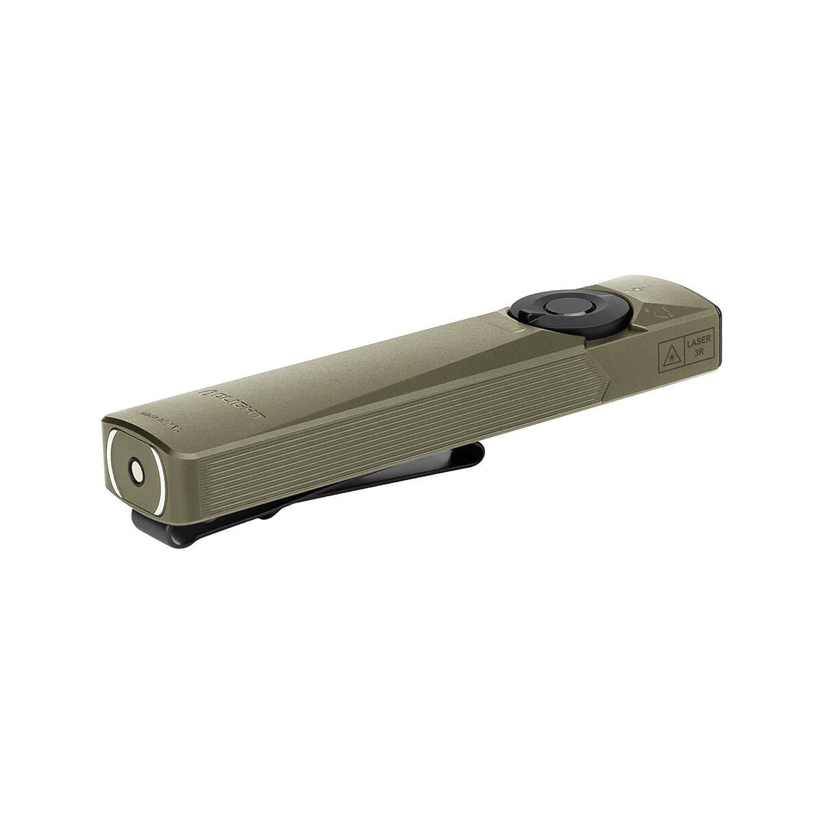 Alt View 3. OLIGHT - Olight Arkfeld Ultra EDC Cool White Flashlight with UV and Laser, Olive Green.
