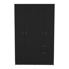 TuHome - Vaupes Armoire White MDF - Black