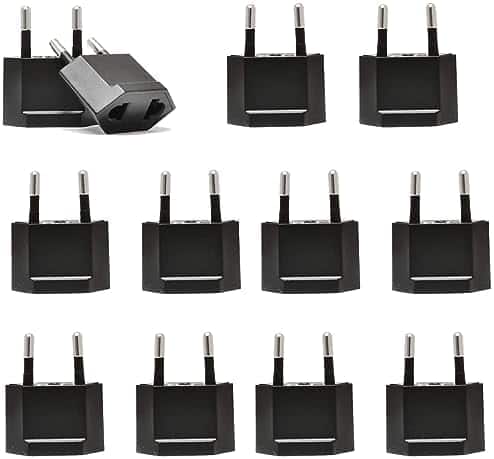 Ceptics - US/Canada to Europe Plug Adapter, Type C - 12-Pack - Black price history on PriceWatchPro