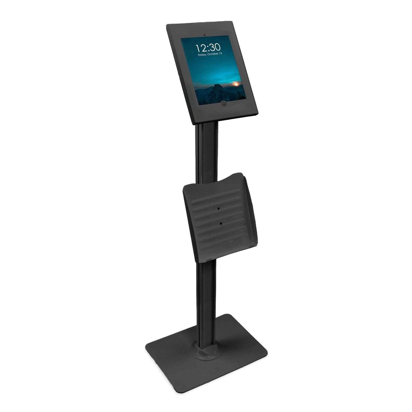 Mount-It! - Anti‑Theft Tablet Kiosk with Document Holder for iPad, iPad Air & iPad Pro with Tilt and Rotation - Black