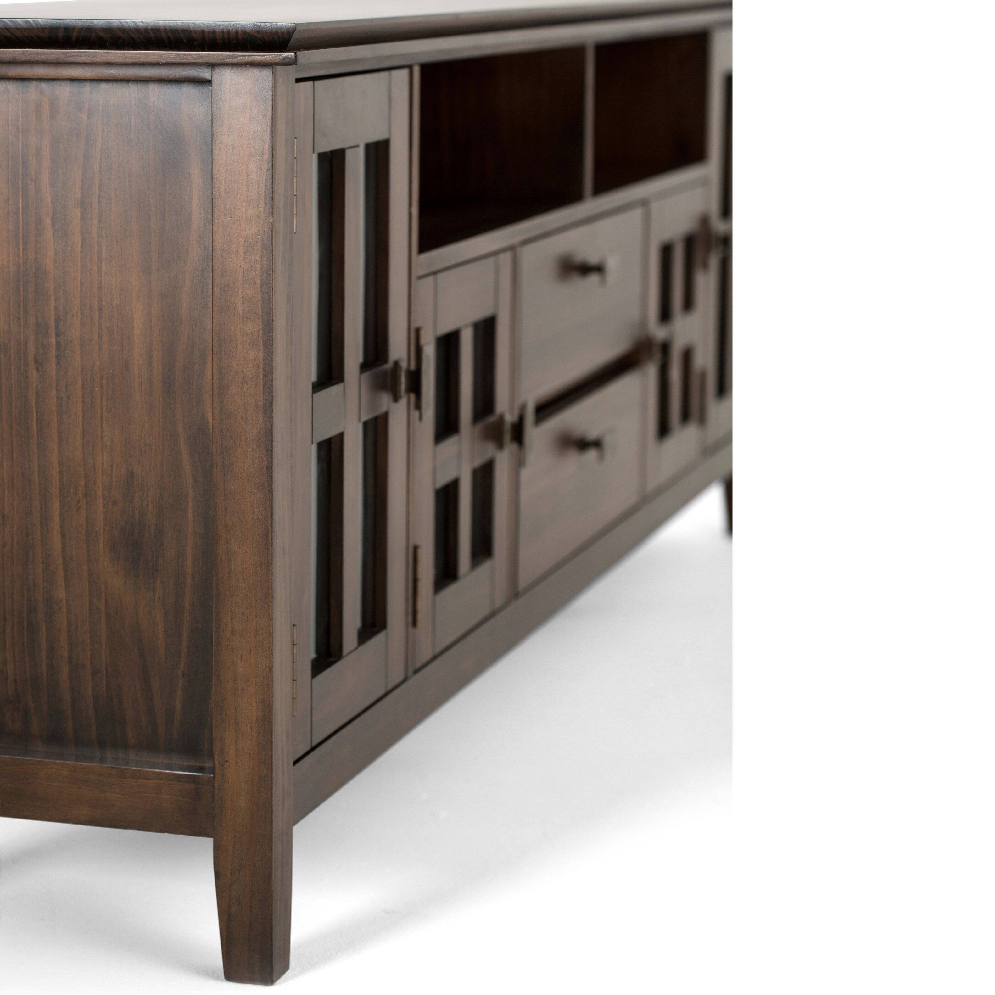 Alt View 8. Simpli Home - Artisan SOLID WOOD 72 inch Wide Transitional TV Media Stand in Natural Aged Brown For TVs up to 80 inches - Natural Aged Brown.