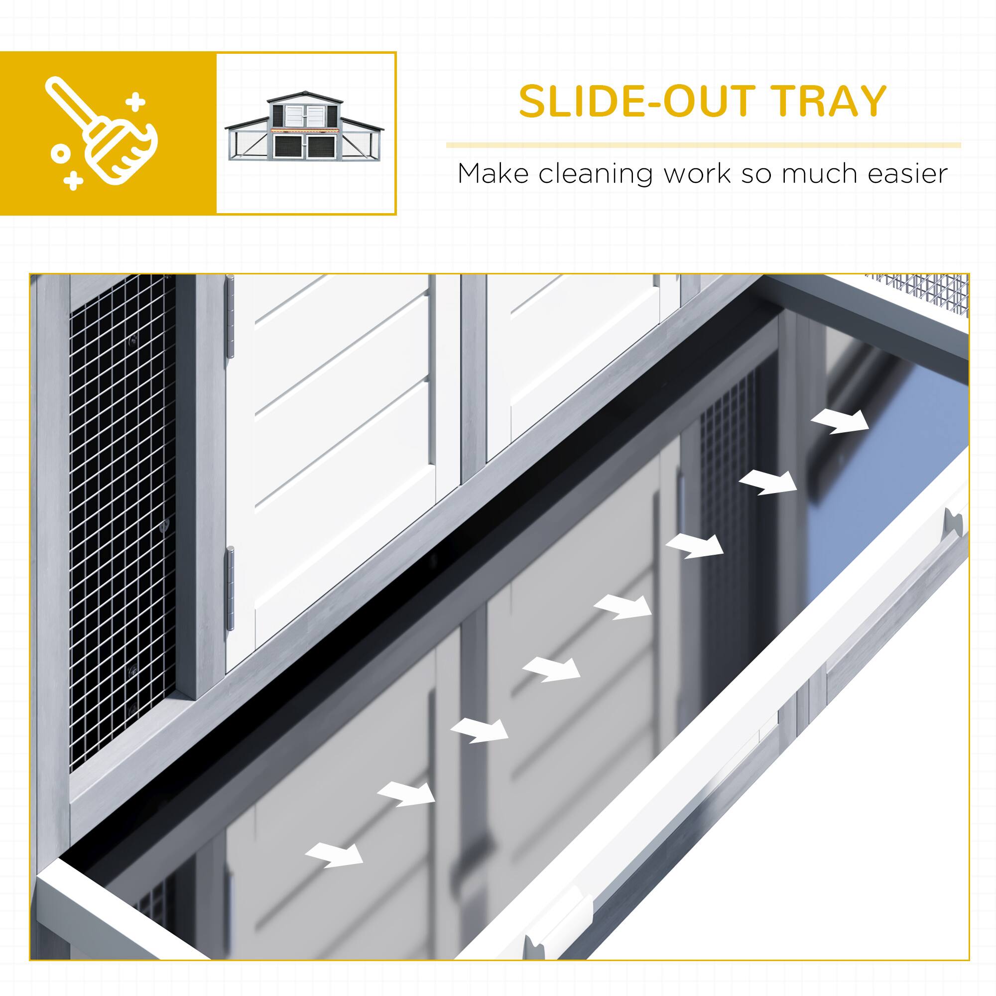 SLIDE-OUT TRAY

Make cleaning work so much easier