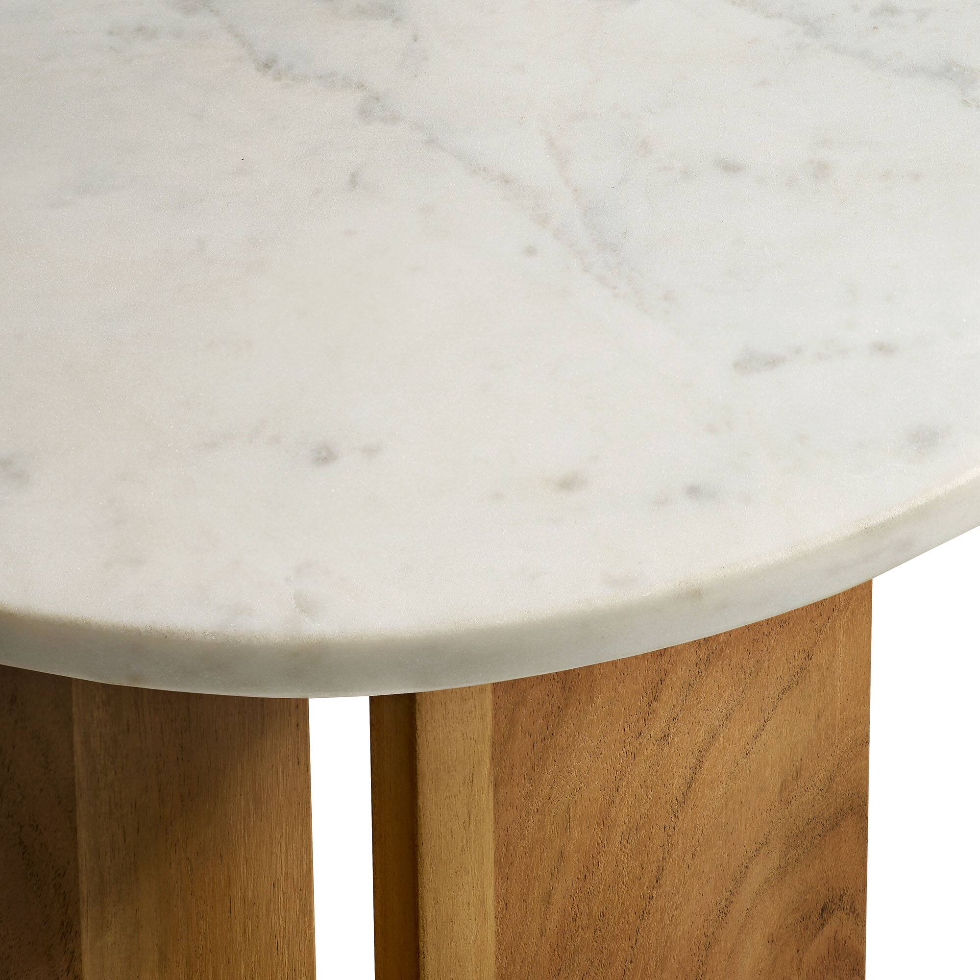 Alt View 5. Modway - Tarin Acacia Wood and Marble Side Table by Modway - Natural.