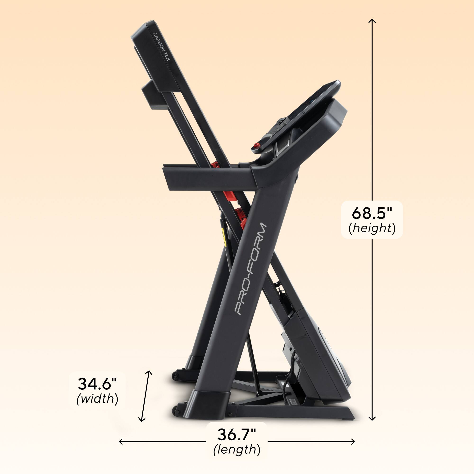 CARRON TLX PRO-FORM  
68.5" (height)  
34.6" (width)  
36.7" (length)