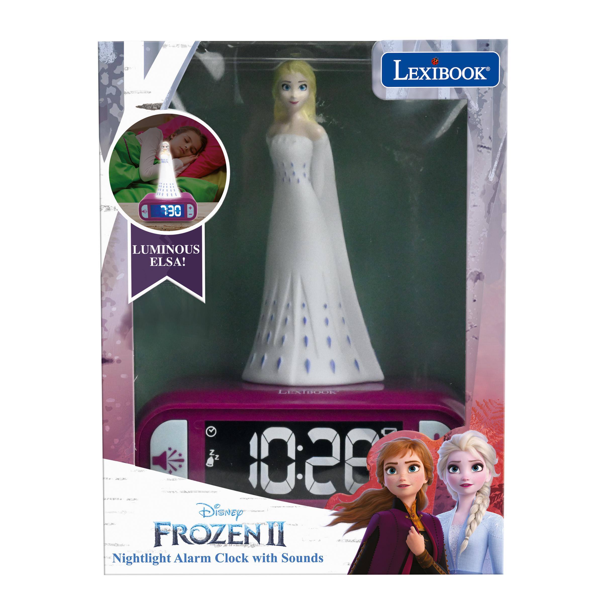 LEXIBOOK

790
LUMINOUS ELSA!
LEXIBOOK Z 2 WILL 028 PREWING Disney FROZEN II ... Nightlight Alarm Clock with Sounds