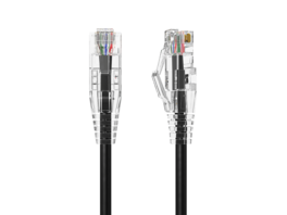Cable Leader - Cat 6a Ethernet Cable, Slim 28 AWG Snagless RJ45 Patch, 10 Gbps for Router, Gaming Console, PC, Server Rack - Black