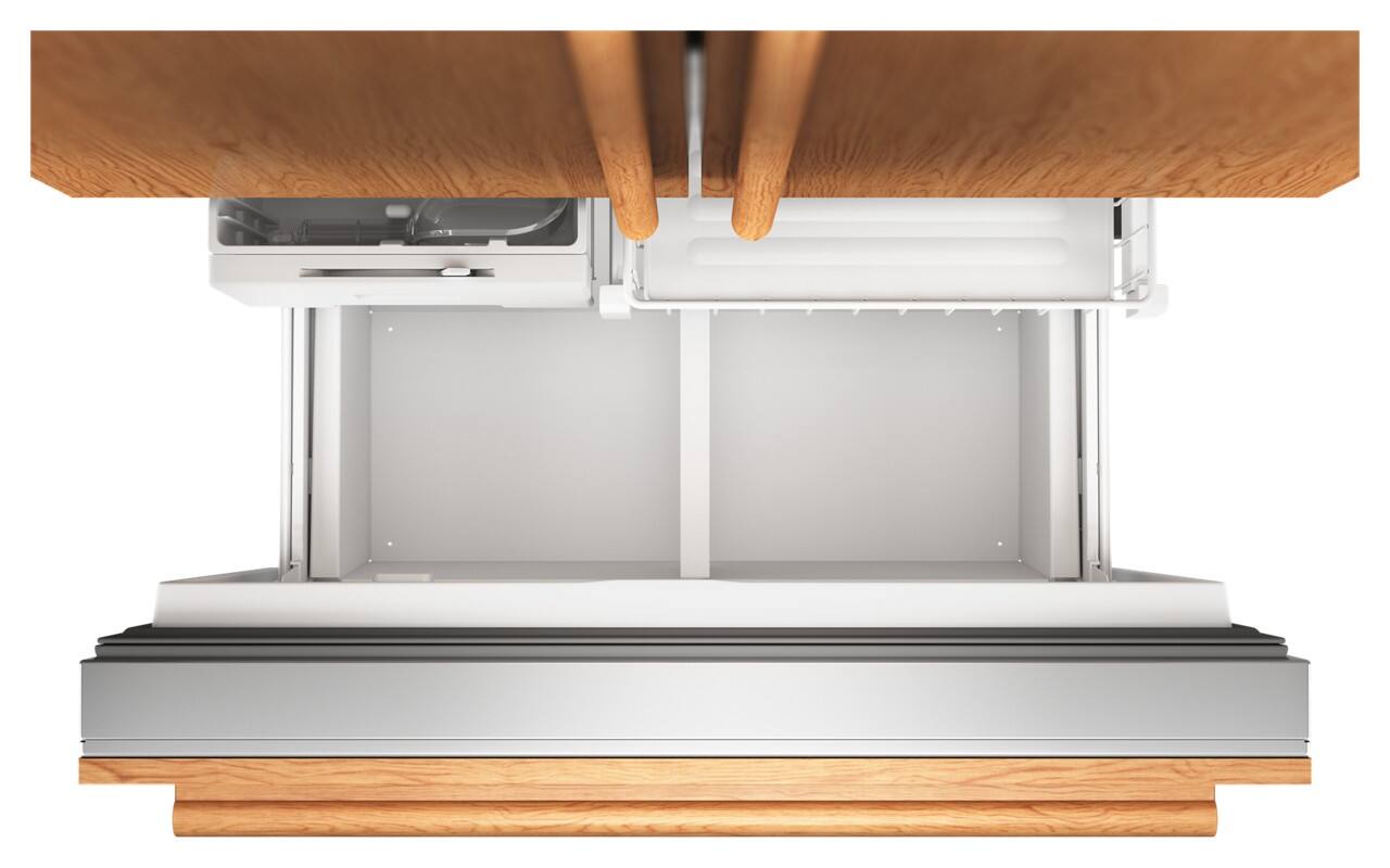 Alt View 6. KitchenAid - 36" wide 22 cu. ft. Panel-Ready (not included) Counter-Depth French Door Refrigerator with Internal Water Dispenser - Panel Ready.