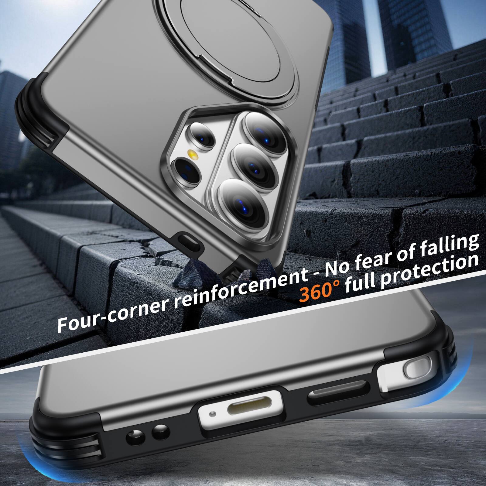 Four-corner reinforcement - No fear of falling 360° full protection
