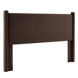 Rael Performance Velvet Queen Headboard by Modway - Brown