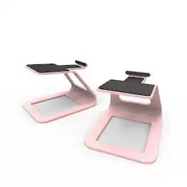 Kanto - Elevated Desktop Speaker Stands for Small Speakers, Pair - Pink