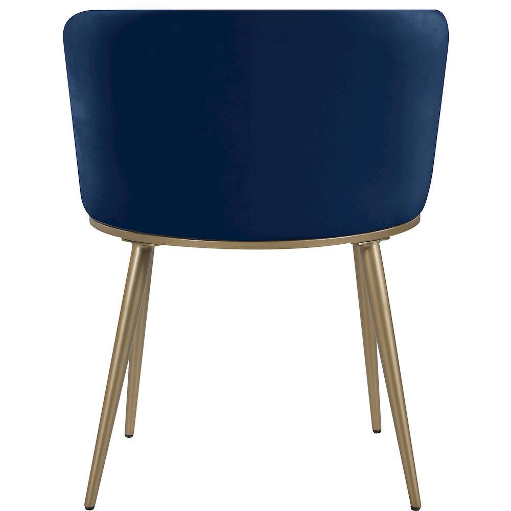 Alt View 1. Meridian Furniture - Skylar Navy Velvet Dining Chair, Set of 2 - Blue.
