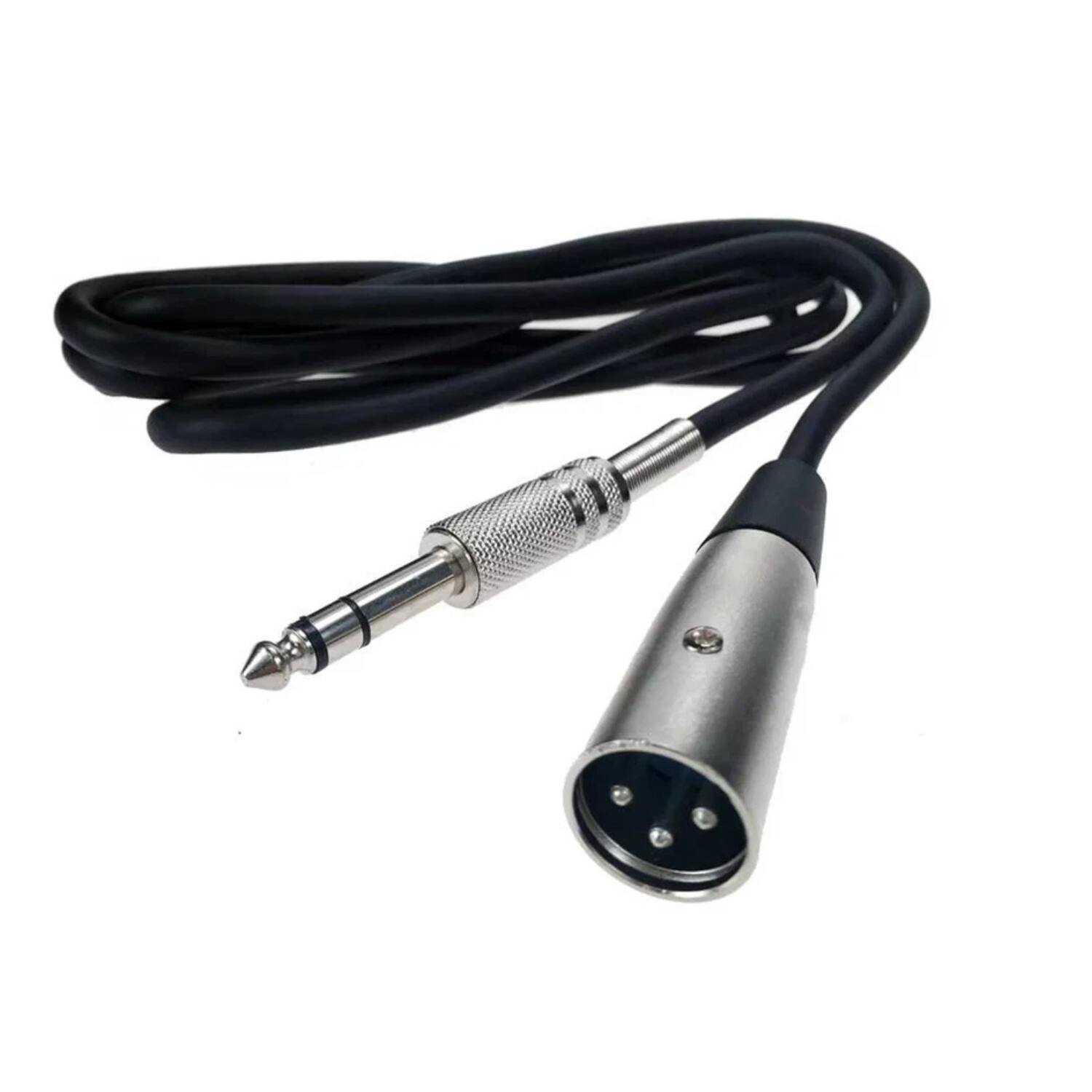 Angle. Home Collection - XLR 3-Pin Male to 1/4” TS Mono Microphone Cable - 6 ft.