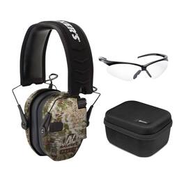 Walker’s - Walkers Razor Slim Electronic Ear Muff with Glasses and Hard Case - Kryptek Camo